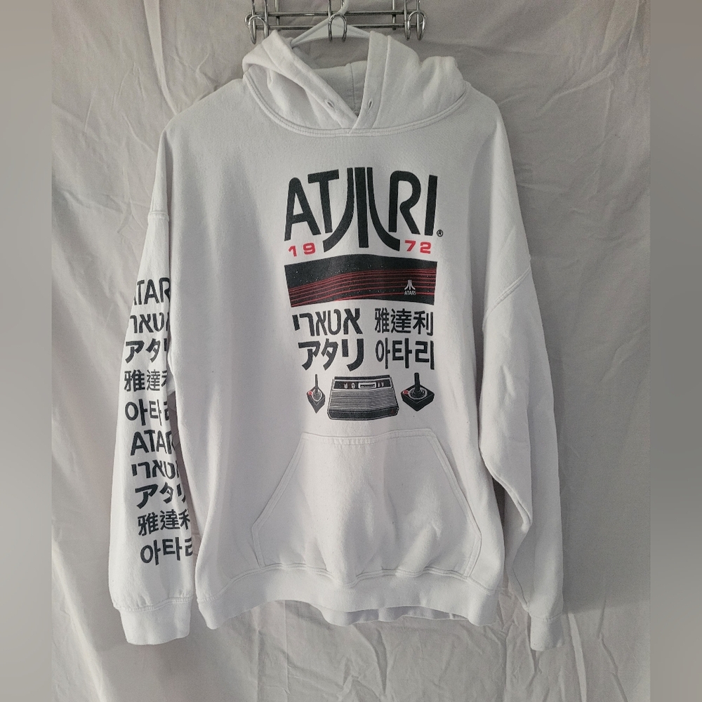 Retro Atari White Hoodie Size XL
